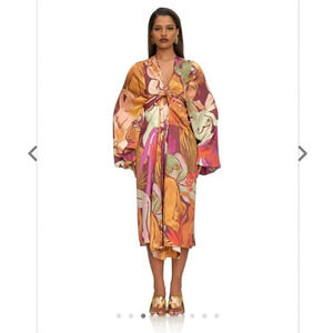 Elegant Multicolor Midi Dress